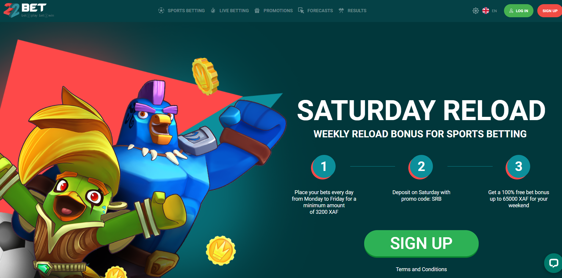 Activity rewards from 22Bet: rebate bonus