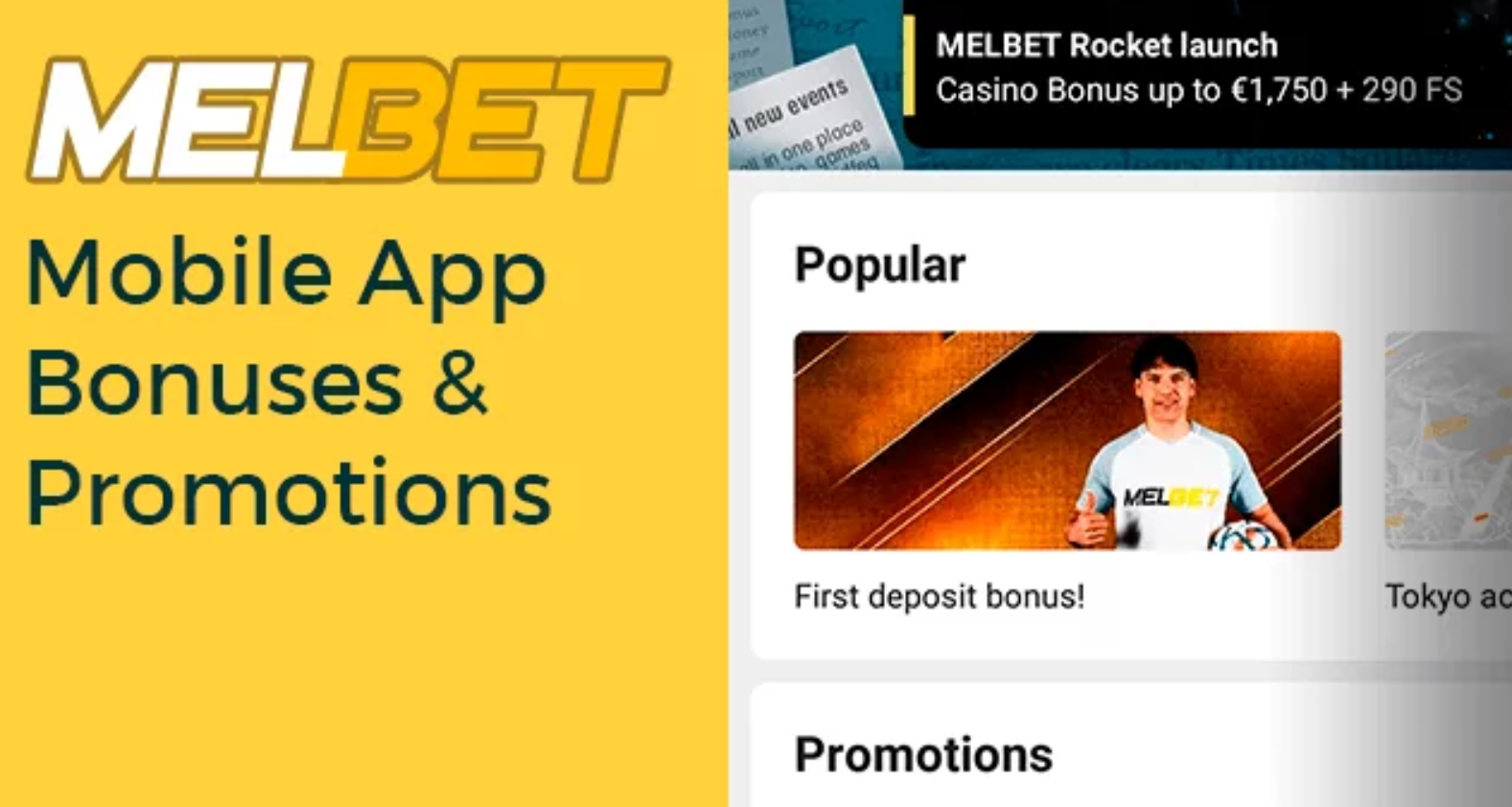 Welcome bonuses from Melbet