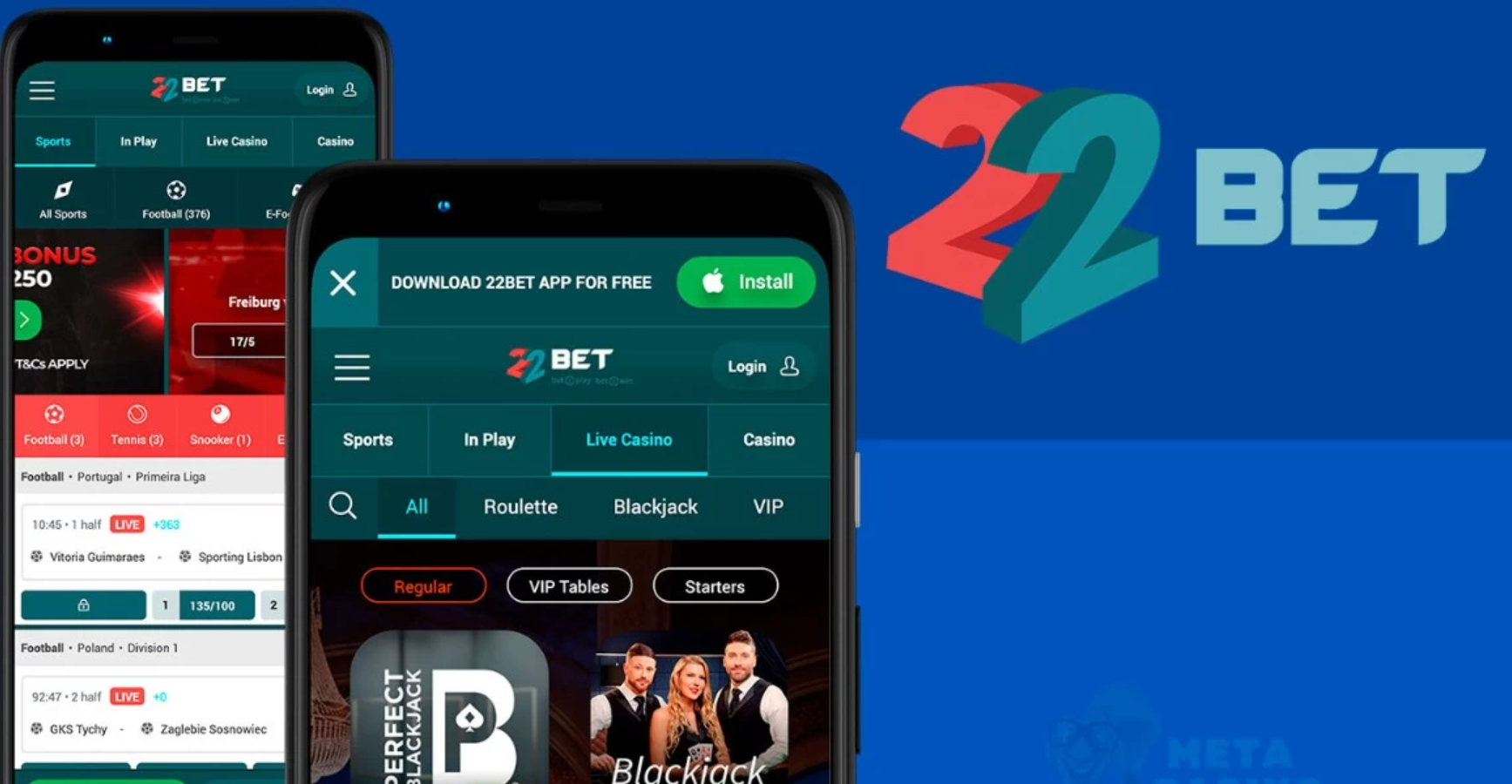 22Bet app  for iOS