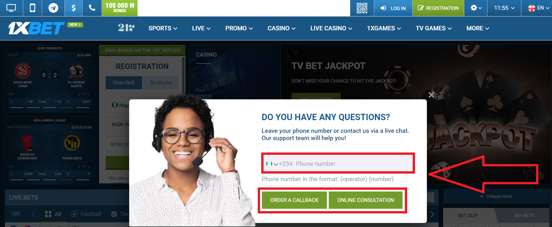 How to sign up to 1xBet and receive bonuses