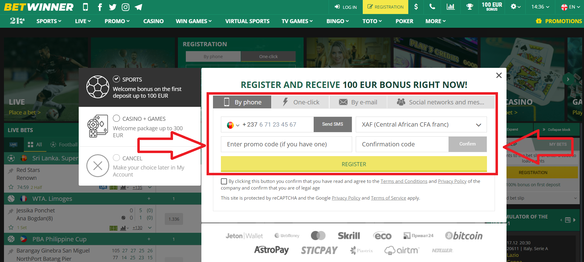 Creating an account at Betwinner: everything about registration 
